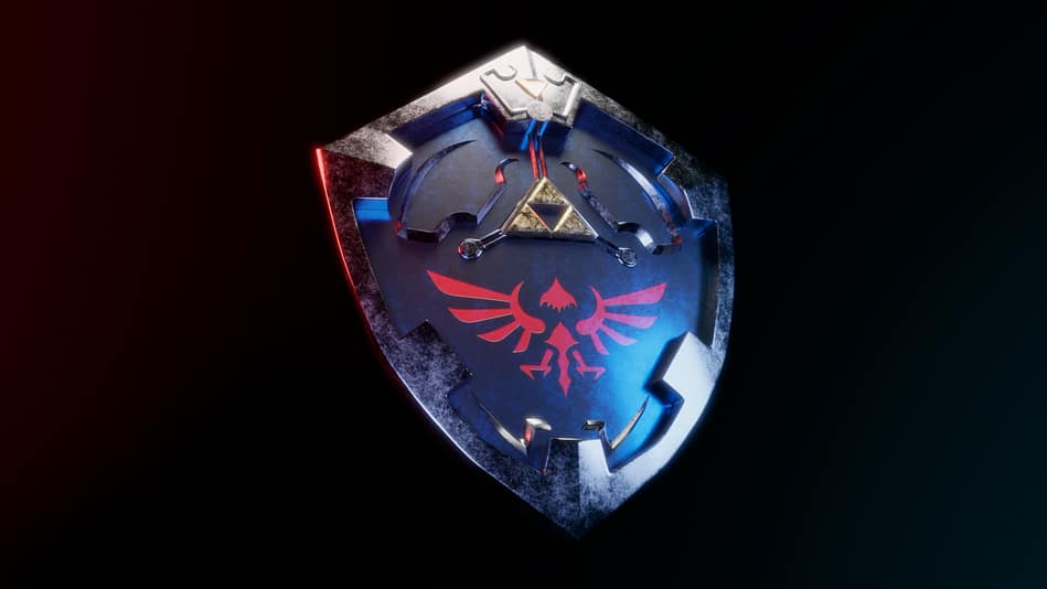 Scène 3D Bouclier Hylia